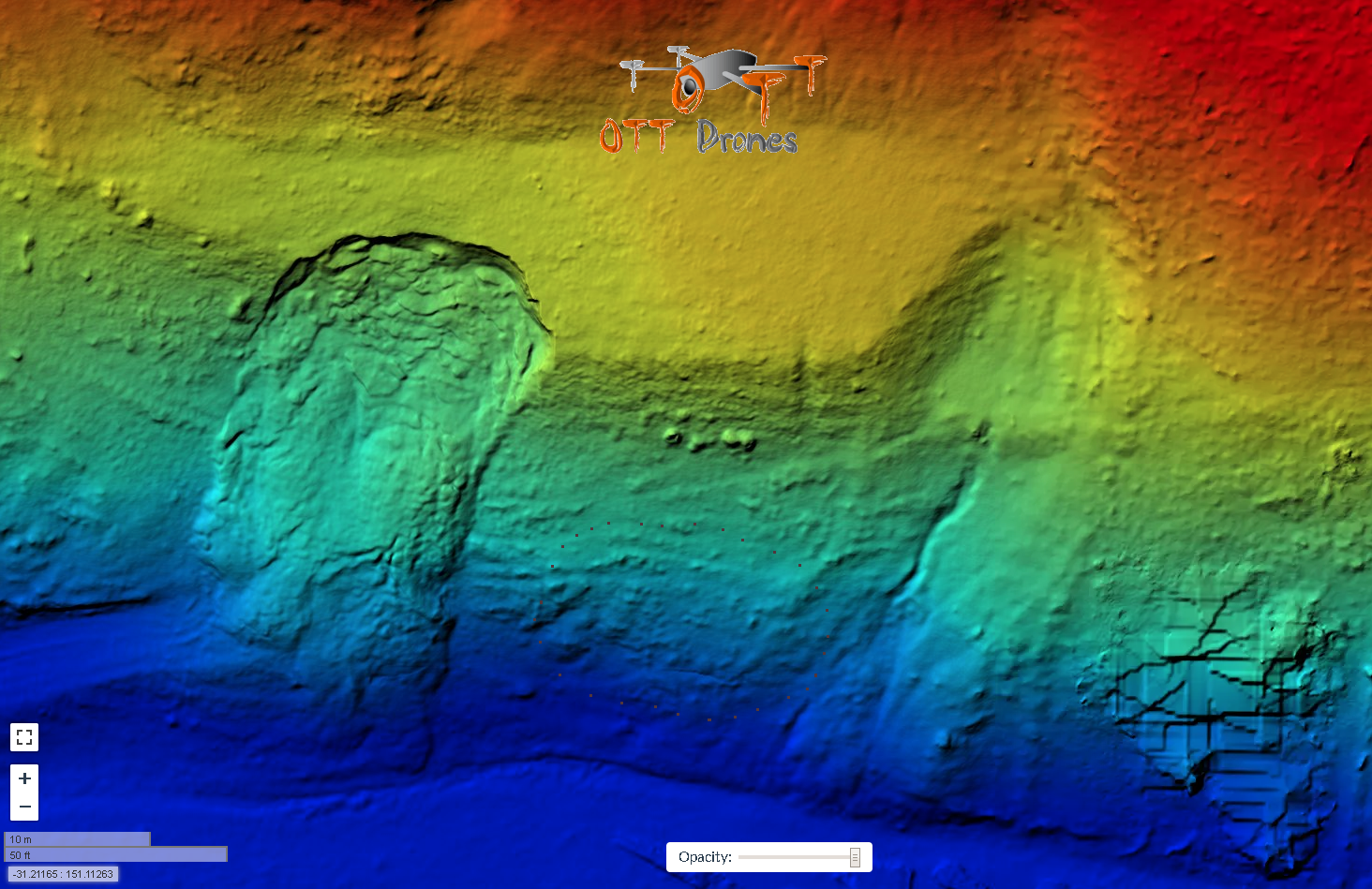 Digital Terrain Model of Dungowan slump